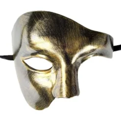(Sort Guld)Vintage Masquerade Maske Phantom of the Opera Et Øje