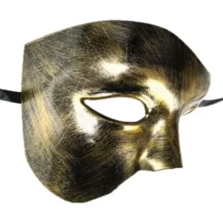 (Sort Guld)Vintage Masquerade Maske Phantom of the Opera Et Øje