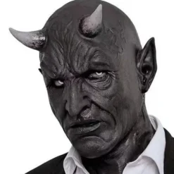 Sort Horned Djævel Halloween Maske Kostume Rekvisitter