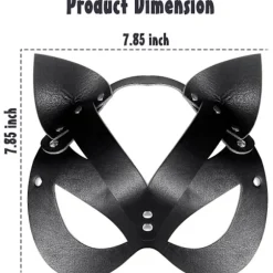 Sort Kat Maske Kvinder Kat Kostume Læder Maskerade Maske Cosplay