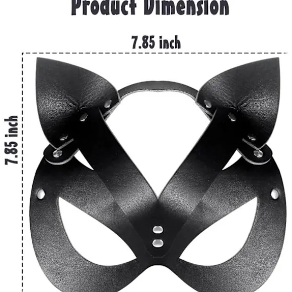 Sort Kat Maske Kvinder Kat Kostume Læder Maskerade Maske Cosplay