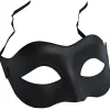 Sort mat klassisk venetiansk maske, maskerade, burlesk bold, A