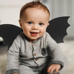 Sorte flagermusvinger Halloween engel fancy dress dekoration tilbehør kostume