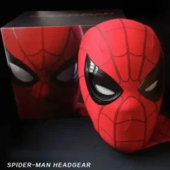 Spider-Man 1:1 Elastisk Maske med Blinkende Øjne (Hagekontrol) til Cosplay - Rød