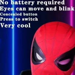 Spider-Man 1:1 Fjernbetjening Elastisk Maske Bevægelige Øjne Cosplay-FS-