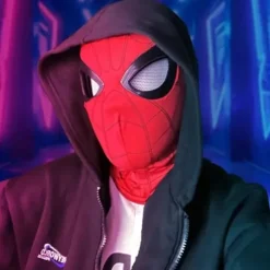 Spider-Man 1:1 Fjernbetjening Elastisk Maske med Bevægelige Øjne til Cosplay-FA-