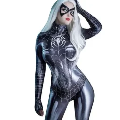 Spiderman Cosplaydragt til kvinder, Halloween påske zy rød L sort, CJY sort black en-US