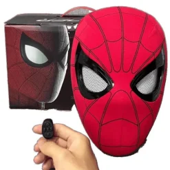Spider-Man hovedbeklædning øjne bevægelig manuel elektrisk blinkende maske ekstraordinær helte ekspeditions hjelm