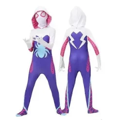 Spiderman Kostume Voksne Børn Gwen Stacy Spiderman Cosplay Superhelt Bodysuit Jumpsuit Kvinder ILX{XW} 170 cm