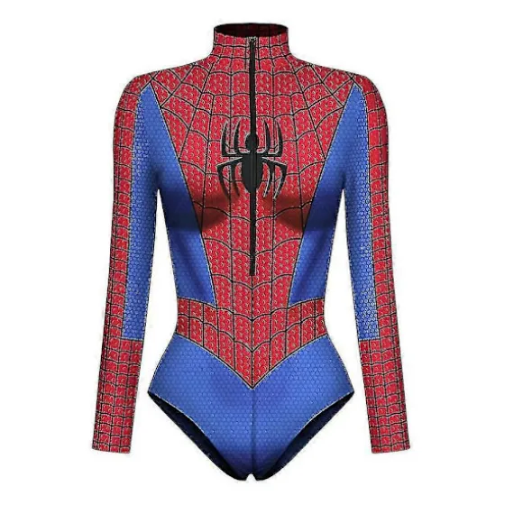 Spiderman Skelet Ben Ramme Leotard Bodysuit Halloween Fest Fancy Dress Cosplay Kostume til Kvinder - Perfekt style4 XL