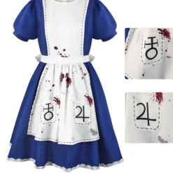 Spil Alice Madness Returns cosplay kostume Alice gris kostume voksen kvinde Halloween anime pige karneval kostume party MM M M-FM- M wig