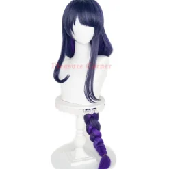 Spil Anime Genshin Impact Raiden Shogun Cosplay Paryk Forudstylet 110cm Lang Varmebestandig Syntetisk Lilla Blandet Farve Baal Parykker shogun paryk,CJY shogun wig en-US | Fyndiq