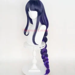 Spil Anime Genshin Impact Raiden Shogun Cosplay Paryk Forudstylet 110cm Lang Varmebestandig Syntetisk Lilla Blandet Farve Baal Parykker shogun paryk,CJY shogun wig en-US | Fyndiq