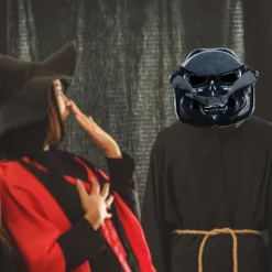 Spilfigur Ridder Cosplay Ansigtsmaske Horror Ansigtsmaske Hovedbeklædning Halloween Fest Udklædning Kostume Dekoration Spøghus Rekvisitter
