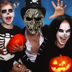 Spilfigur Ridder Cosplay Ansigtsmaske Horror Ansigtsmaske Hovedbeklædning Halloween Fest Udklædning Kostume Dekoration Spøghus Rekvisitter