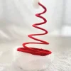 Spiral Santa Hat til Julen - Julemand Hat - Sjov Julefest Hovedbeklædning