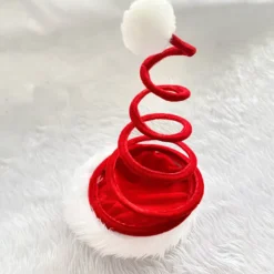 Spiral Santa Hat til Julen - Julemand Hat - Sjov Julefest Hovedbeklædning