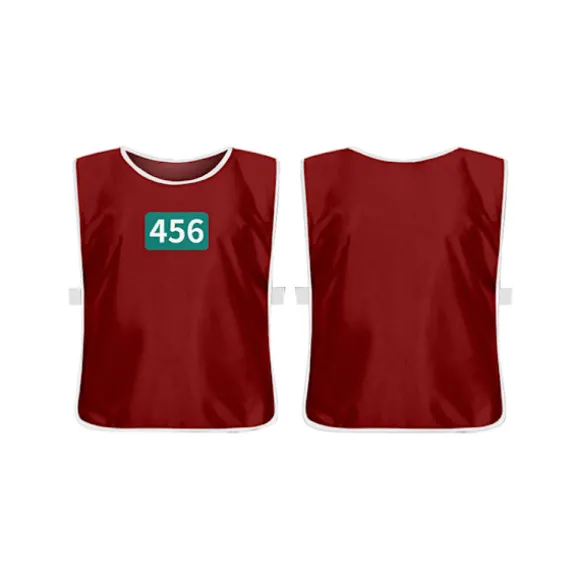 Squid Game 3 Player Cosplay Kostume Vest Tøj Red-456 2XS-XL