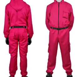 Squid Game Costume - Cosplay Suit Rød Red M