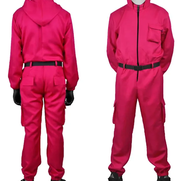 Squid Game Costume - Cosplay Suit Rød Red M