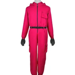 Squid Game Masquerade Costume - Cosplay Suit Red xs