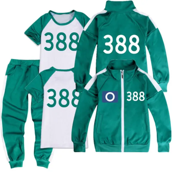 Squid Game, træningsdragt, komplet sæt, nummer 456 456-Perfekt 456 140