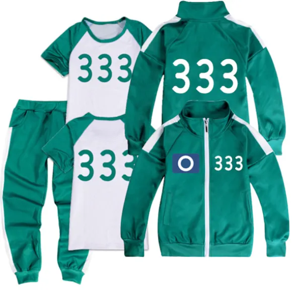 Squid Game, træningstøj, komplet sæt med nummer 456-XF29 456 140—jarx 456 140