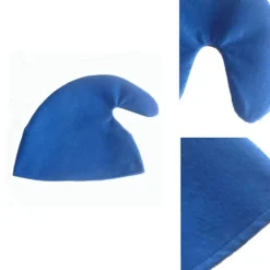 Sæt med 6 Jule-nissehue kostumer til mænd og kvinder, farverige huer til feriefest, håndlavede cosplay rekvisitter, gul Blue