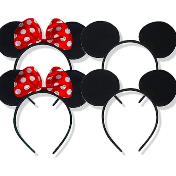 Sæt med 4 Mickey Mouse-ørehårbånd Minnie Mouse-ørehårbånd Dame Piger-FX-