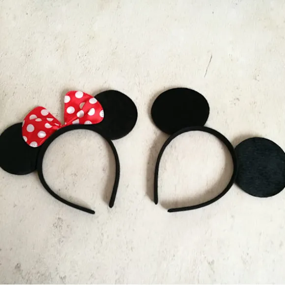 Sæt med 4 Mickey Mouse-ørehårbånd Minnie Mouse-ørehårbånd Dame Piger-FX-