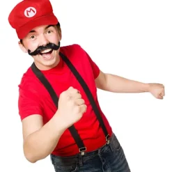 Sæt med 2 Super Mario-hatte - Mario og Luigi-kasketter Røde og grønne videospilkarakterer Retro spiltemahatte
