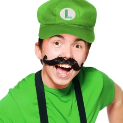 Sæt med 2 Super Mario-hatte - Mario og Luigi-kasketter Røde og grønne videospilkarakterer Retro spiltemahatte