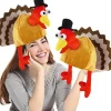 Sæt med 2 Thanksgiving Party Tyrkiet Hatte Kostume Unisex Hat med