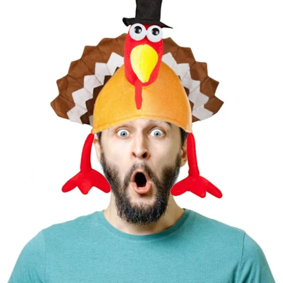 Sæt med 2 Thanksgiving Party Tyrkiet Hatte Kostume Unisex Hat med