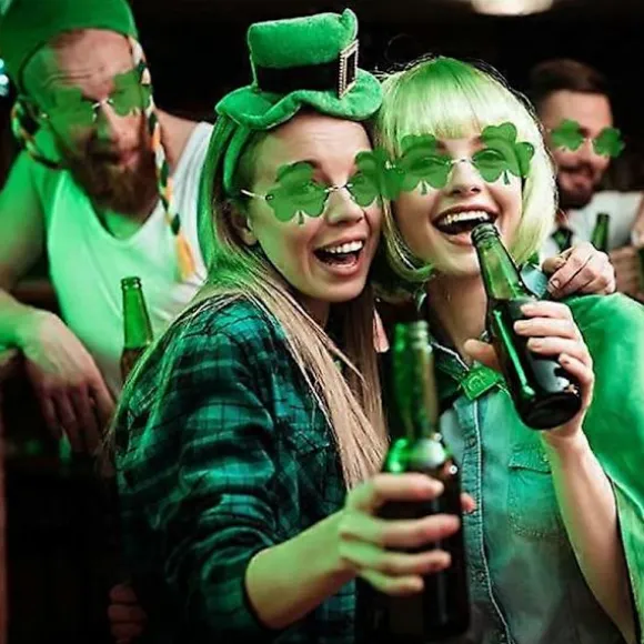 St. Patricks Dag Solbriller Kløver Briller Kostume Tilbehør Festartikler Gaver C 1Pc