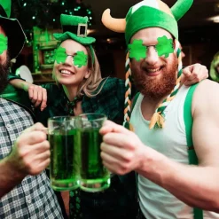 St. Patrick's Day Irske Kløverblade Grønne Alfekostume Briller 1 Pakke