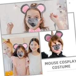 Sæt Råtta Kostume Hårbånd Dyre Ører Hårbånd Ører Hårbånd Mus Ører Hår Sløjfe Fest Dekorativt Hårbånd Mus Cosplay Hårbånd Kvinder Hovedbeklædning_paris | Fyndiq