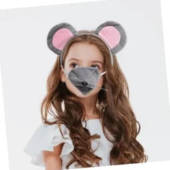 Sæt Råtta Kostume Hårbånd Dyre Ører Hårbånd Ører Hårbånd Mus Ører Hår Sløjfe Fest Dekorativt Hårbånd Mus Cosplay Hårbånd Kvinder Hovedbeklædning_paris | Fyndiq