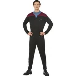 Star Trek Herre Voyager Command Uniform Kostumesæt M Sort Sort Black M