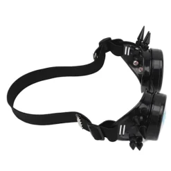 Steampunk Briller Retro PC ABS med elastisk rem Kaleidoscope Rave Briller til Fest Sort