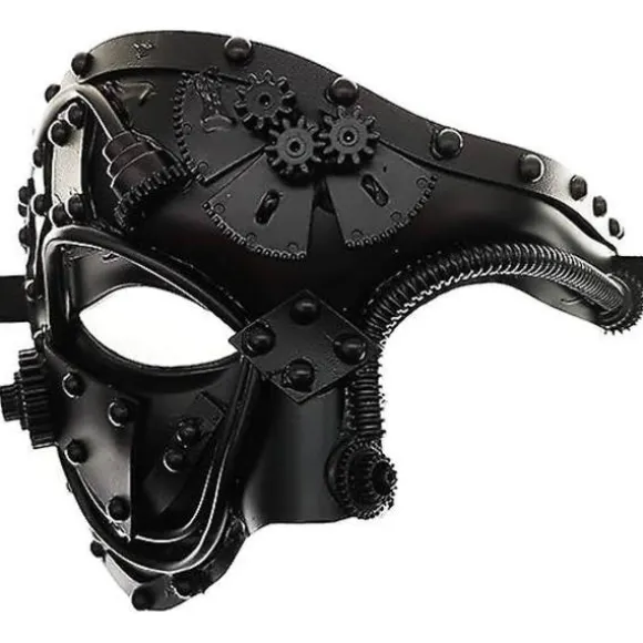 Steampunk Metal Cyborg Venetiansk Maske, Maskerade Maske Til Halloween Kostumefest/Operaens Fantom/Mardi Gras Bal
