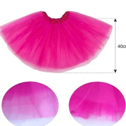 6stk Dame 80'er Pink Neon Cosplay Kostume Halloween Masquerade