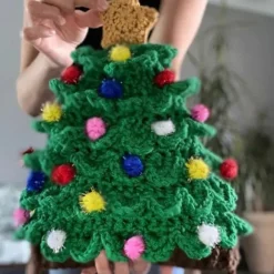 Strikket juletræshat Holder varmen Hovedhat Dekorationer Tilbehør til ferie fødselsdag nytårsfest dekorationer rosenrødCJY Avocado Grøn Farve Avocado Green Colore child | Fyndiq
