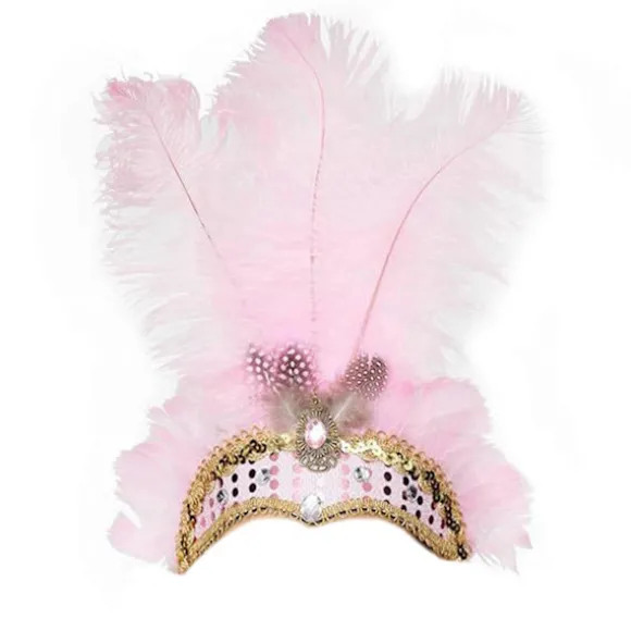 Strudsefjer Hovedbeklædning Halloween Hovedbeklædning Fascinator Dekorativ Hårbøjle Unik Kompatibel med Kvinder Fest Kostume gul grøn lilla Pink