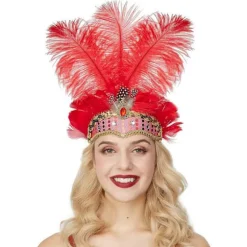 Strudsefjer Hovedbeklædning Halloween Hovedbeklædning Fascinator Dekorativ Hårbøjle Unik Kompatibel med Kvinder Fest Kostume gul grøn lilla Pink
