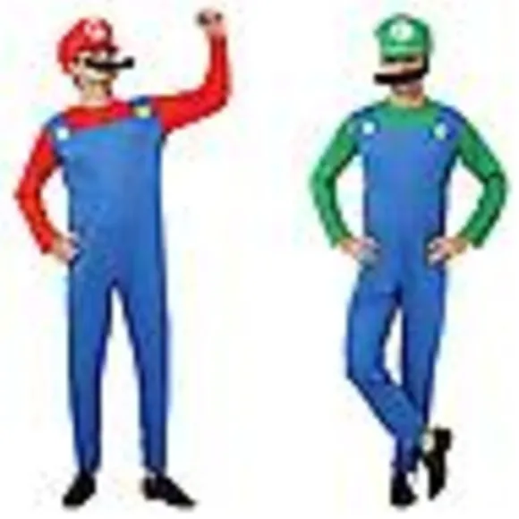 Super Kostume Voksen Cosplay Kostume Brødre Halloween Cosplay Kostume (L)