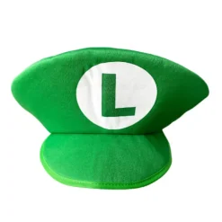 Super Mario Bros. Luigi Cartoon Cosplay Hat Klassisk Legetøj Anime Figur Halloween Sjovt Tøj Unisex Børn Voksen Hat Rød og Grøn