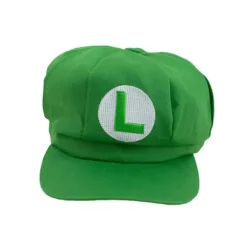Super Mario Bros Luigi Hat Brevtrykt Cosplay Kostume Newsboy Kasket Voksen Baseball Caps Waluigi Wario Odyssey Kasket [dB} Hvid White