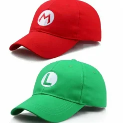 Super Mario Odyssey Luigi Cap Barn Cosplay-hatte til mænd Red Green