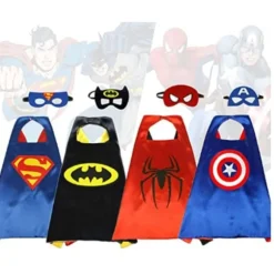 Superhelte Cosplay Kapper + øjenmaske til børn Halloween kostume pink Superman Kappe + øjenmaske pink Superman pink Superman
